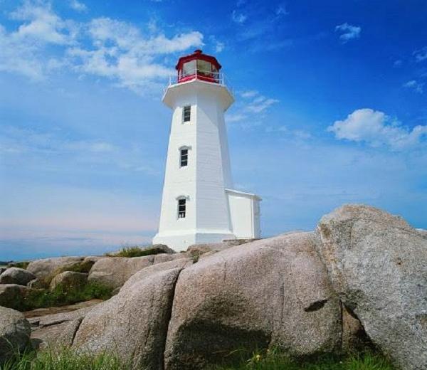Der Leuchtturm Peggy´s Point im kanadischen Peggy´s Cove liegt in der St.-Margaret´s-Bucht. 